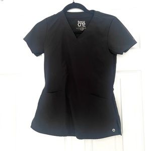 Barco One uniform Black classic scrub short sleeve top XXS